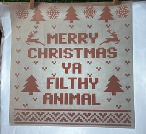Merry Christmas Ya Filthy Animal Heat Transfer In Red Crafting Christmas Gift